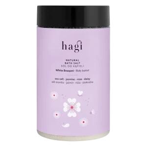Hagi Biały Bukiet, naturalna sól do kąpieli, 480 g