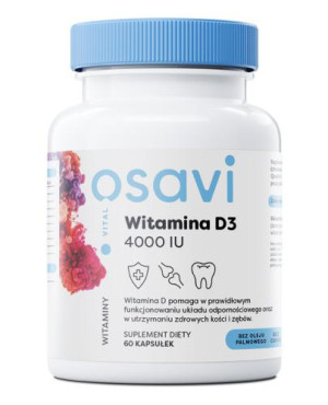 Witamina D3 4000 IU, 60 kaps., cena, wskazania, właściwości