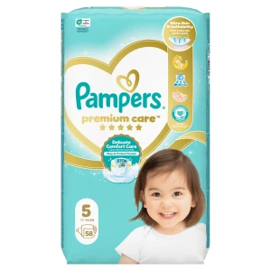 Pampers Premium Care, pieluchy rozmiar 5, 11-16 kg, 58 sztuk