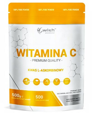 Wish Witamina C Kwas L-Askorbinowy - 500 g - cena, opinie, dawkowanie