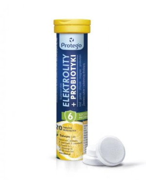 Protego, Elektrolity+Probiotyki, tabletki musujące, 20 sztuk