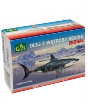 EKOGAL Olej z wątroby rekina 466 mg, kapsułki, 150 sztuk