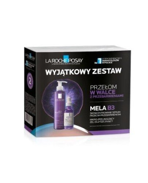 La Roche-Posay Mela B3, Serum przeciw przebarwieniom 30 ml + Żel oczyszczający 200 ml [ZESTAW]