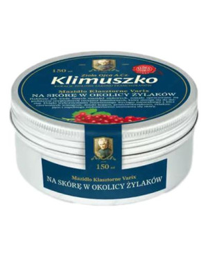 Zioła Ojca Klimuszko Mazidło Klasztorne Varix na skórę w okolicy żylaków, 150 ml, cena, opinie, właściwości