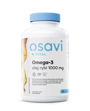 OSAVI Omega-3 Olej Rybi Molecularly Distilled 1000 mg, 180 kapsułek