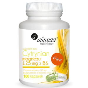 Aliness, Cytrynian magnezu 125 mg z B6, kapsułki, 100 sztuk