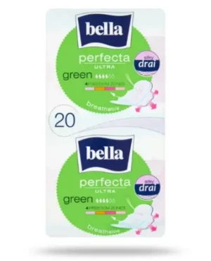Bella Perfecta Ultra Green podpaski supercienkie z osłonkami bocznymi 20 sztuk