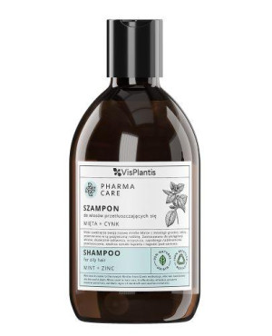 PHARMA CARE Szampon do włosów przetłuszczających się Mięta + Cynk, 500 ml