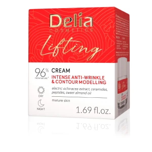 Delia Lifting, Krem do twarzy silnie modelujący dzień/noc, 50 ml