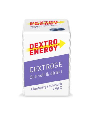 Dextro Energy, borówka z witaminą C glukoza, pastylki, 8 sztuk