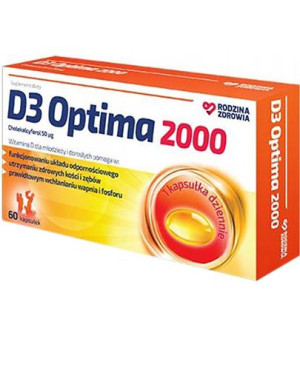Rodzina Zdrowia D3 Optima 2000 j.m - 60 kaps. - cena, opinie, dawkowanie