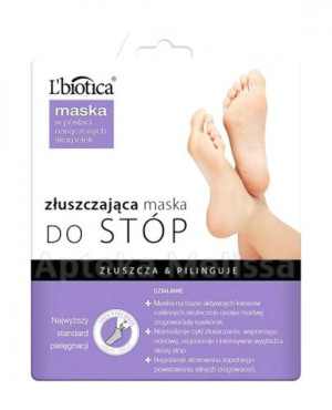 L`Biotica Maska Do Stóp, złuszczająca, 40 ml (nasączone skarpetki)