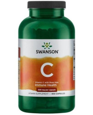Swanson Witamina C z Dziką Różą 500 mg, kapsułki, 400 sztuk