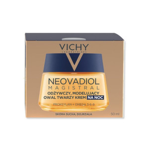 Vichy Neovadiol Magistral, odżywczy, modelujący owal twarzy krem na noc, 50 ml