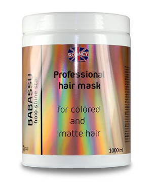 Ronney HoLo Shine Star Babassu Oil Mask Maska energetyzująca do włosów farbowanych i matowych, 1000 ml