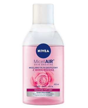 NIVEA MICELLAIR SKIN BREATHE Micelarny płyn dwufazowy z wodą różaną - 400 ml