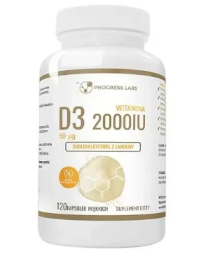 Progress Labs Witamina D3 2000 IU 120 kapsułek miękkich