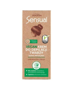 Joanna Sensual Vegan Krem do depilacji twarzy, 20 g
