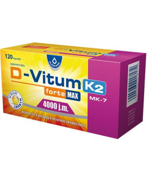 D-Vitum Forte Max 4000 j.m. K2 MK-7, kapsułki, 120 sztuk