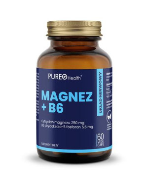 PUREO Health Magnez + B6, 60 kapsułek