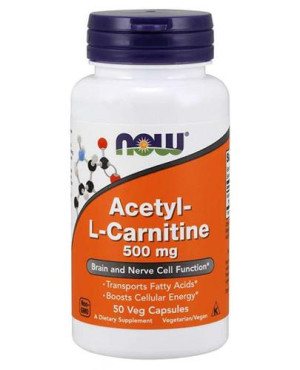 Now Acetyl L-Carnitine 500 mg, kapsułki, 50 sztuk