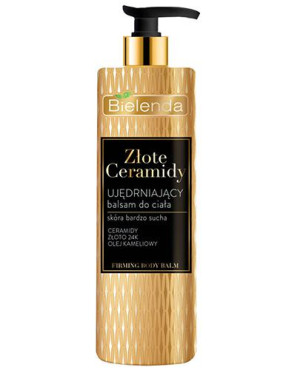 Bielenda Złote Ceramidy, ujędrniający balsam do ciała skóra bardzo sucha, 400 ml