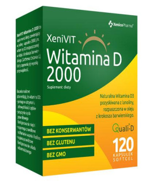 XENIVIT Witamina D 2000, 120kaps Na odporność i kości - cena, opinie, dawkowanie