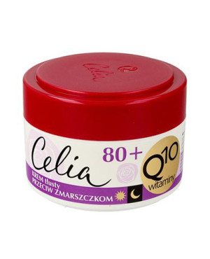 Celia Q10 Krem tłusty przeciw zmarszczkom 80+ na dzień i na noc, 50 ml