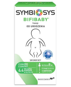 Symbiosys Bifibaby, Probiotyk od urodzenia, 8 ml