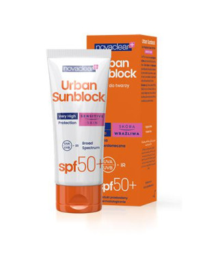 Novaclear Urban Sunblock, Krem ochronny do skóry wrażliwej SPF 50+, 40 ml