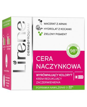 Lirene Cera Naczynkowa Wyrównujący koloryt Krem redukujący zaczerwienienia na dzień, 50 ml