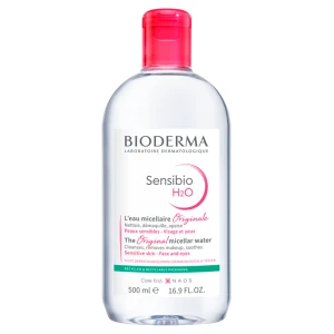 Bioderma Sensibio H20, woda micelarna do oczyszczania twarzy i demakijażu, skóra wrażliwa, 500 ml