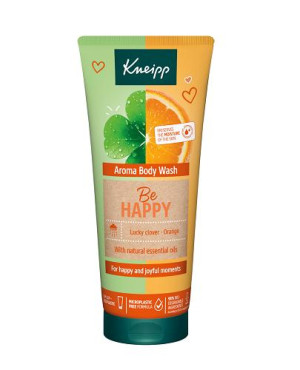 Kneipp Be Happy, Pielęgnujący żel pod prysznic, Pomarańcza i koniczyna, 200 ml