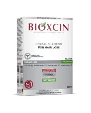 Bioxcin Classic, Szampon ziołowy do włosów przetłuszczających, przeciw wypadaniu włosów, 300 ml