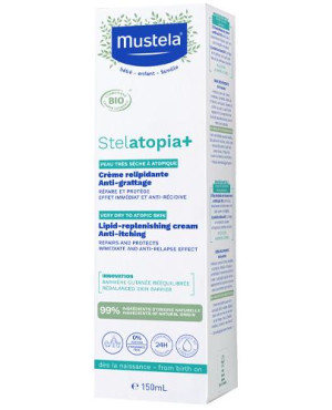Mustela Stelatopia+ Krem uzupełniający lipidy, 150 ml