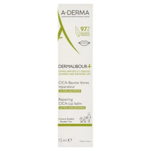 A-Derma Dermalibour+ CICA Regenerujący balsam do ust, 15 ml