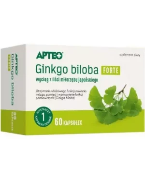 Apteo Ginkgo biloba forte, kapsułki, 60 sztuk