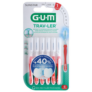 SUNSTAR GUM TRAV-LER Szczoteczka międzyzębowa 0.8, 4 sztuki
