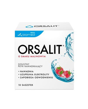Orsalit, proszek o smaku malinowym, 10 saszetek