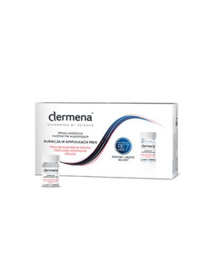 Dermena Men, kuracja hamująca wypadanie włosów, ampułki, 15 x 5 ml
