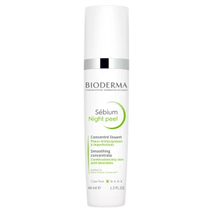 Bioderma Sebium night peel, Delikatny peeling na noc, skóra tłusta, skłonna do trądziku, 40 ml