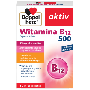 Doppelherz aktiv Witamina B12 500, tabletki, 30 sztuk
