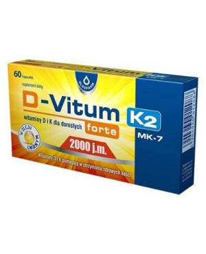 D-Vitum Forte 2000 j.m. K2 witamina D i K dla dorosłych 60 kapsułek