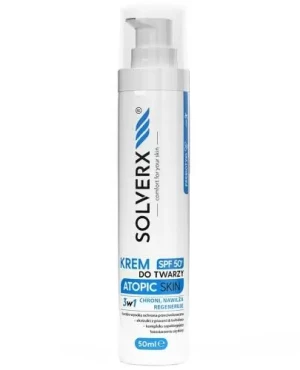 Solverx Atopic Skin krem do twarzy z SPF50+ 3w1, 50 ml