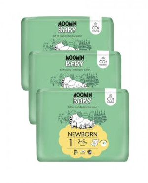 Moomin Baby 1 Newborn pieluszki 2-5 kg, 75 sztuk