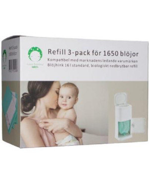 Luna Bambini Wkłady do kosza na pieluchy biodegradowalne, 3 sztuki