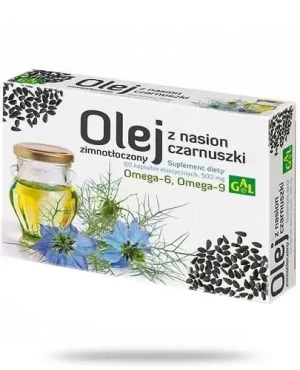 GAL Zimnotłoczony olej z nasion czarnuszki 60 kapsułek