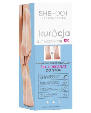 SheFoot Super lekki deodoryzujący żel-preparat do stóp mocznik 5%, 75 ml