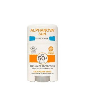 Alphanova Sun Krem z filtrem w sztyfcie SPF50+ Blue Whale - 12 g Krem przeciwsłoneczny do twarzy
