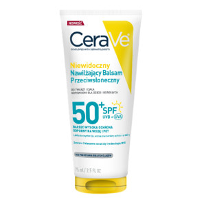 Cerave Sun, niewidoczny nawilżający balsam przeciwsłoneczny SPF 50+, 75 ml